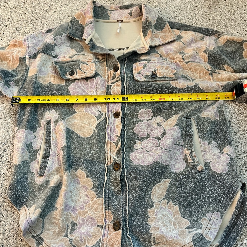 New Free People Printed Ruby Jacket in Charcoal Combo - Picture 8 of 12